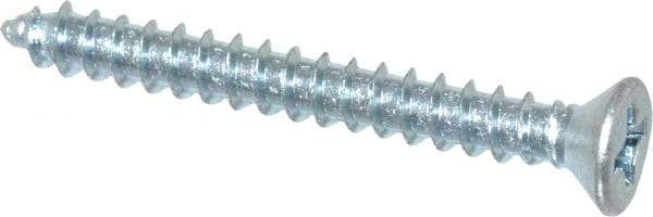 Value Collection - #6 Flat Head Phillips Sheet Metal Screw - Steel, 1-1/4" OAL, Grade 2 - USA Tool & Supply