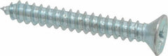 Value Collection - #8 Flat Head Phillips Sheet Metal Screw - Steel, 1-1/4" OAL, Grade 2 - USA Tool & Supply
