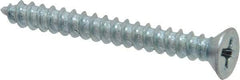 Value Collection - #8 Flat Head Phillips Sheet Metal Screw - Steel, 1-1/2" OAL, Grade 2 - USA Tool & Supply