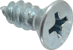 Value Collection - #10 Flat Head Phillips Sheet Metal Screw - Steel, 1/2" OAL, Grade 2 - USA Tool & Supply