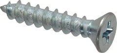 Value Collection - #10 Flat Head Phillips Sheet Metal Screw - Steel, 1" OAL, Grade 2 - USA Tool & Supply