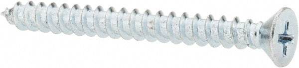 Value Collection - #10 Flat Head Phillips Sheet Metal Screw - Steel, 2" OAL, Grade 2 - USA Tool & Supply