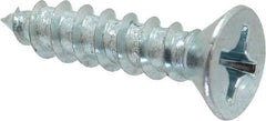 Value Collection - #12 Flat Head Phillips Sheet Metal Screw - Steel, 1" OAL, Grade 2 - USA Tool & Supply