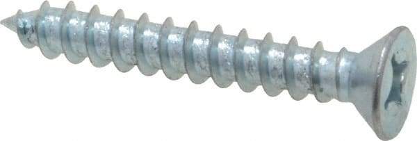 Value Collection - #12 Flat Head Phillips Sheet Metal Screw - Steel, 1-1/2" OAL, Grade 2 - USA Tool & Supply
