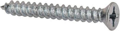 Value Collection - #12 Flat Head Phillips Sheet Metal Screw - Steel, 1-3/4" OAL, Grade 2 - USA Tool & Supply