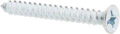 Value Collection - #12 Flat Head Phillips Sheet Metal Screw - Steel, 2" OAL, Grade 2 - USA Tool & Supply