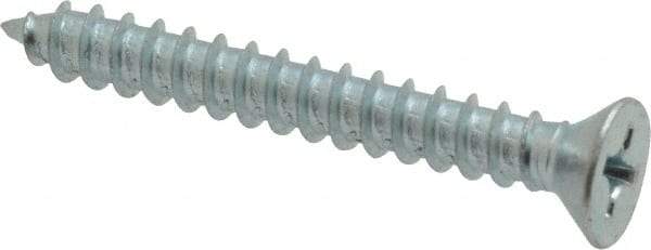 Value Collection - #14 Flat Head Phillips Sheet Metal Screw - Steel, 2" OAL, Grade 2 - USA Tool & Supply