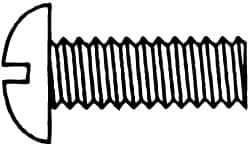 Made in USA - 3/8-16 UNC, 1-1/2" Length Under Head Slotted Drive Machine Screw - Round Head, Brass, Uncoated, Without Washer - USA Tool & Supply