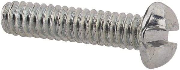 Value Collection - #2-56 UNC, 3/8" Length Under Head Slotted Drive Machine Screw - Round Head, Alloy Steel, Zinc-Plated Finish, Without Washer - USA Tool & Supply
