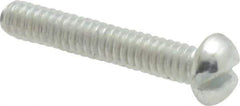 Value Collection - #2-56 UNC, 1/2" Length Under Head Slotted Drive Machine Screw - Round Head, Grade J82 Steel, Zinc-Plated Finish, Without Washer - USA Tool & Supply