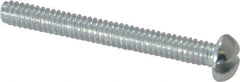 Value Collection - #2-56 UNC, 3/4" Length Under Head Slotted Drive Machine Screw - Round Head, Alloy Steel, Zinc-Plated Finish, Without Washer - USA Tool & Supply