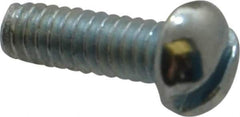 Value Collection - #3-48 UNC, 5/16" Length Under Head Slotted Drive Machine Screw - Round Head, Grade J82 Steel, Zinc-Plated Finish, Without Washer - USA Tool & Supply