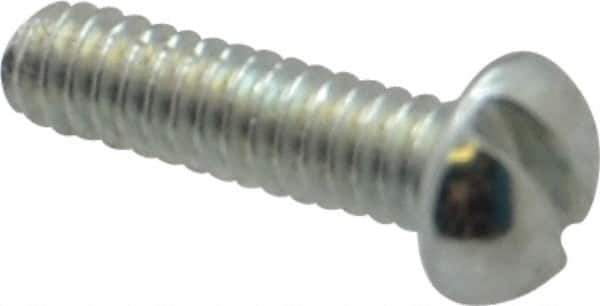 Value Collection - #3-48 UNC, 3/8" Length Under Head Slotted Drive Machine Screw - Round Head, Grade J82 Steel, Zinc-Plated Finish, Without Washer - USA Tool & Supply