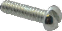 Value Collection - #3-48 UNC, 3/8" Length Under Head Slotted Drive Machine Screw - Round Head, Grade J82 Steel, Zinc-Plated Finish, Without Washer - USA Tool & Supply