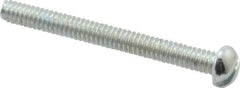 Value Collection - #3-48 UNC, 1" Length Under Head Slotted Drive Machine Screw - Round Head, Alloy Steel, Zinc-Plated Finish, Without Washer - USA Tool & Supply