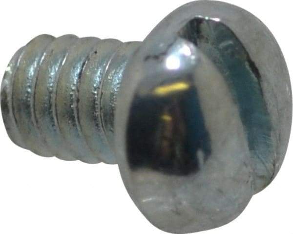 Value Collection - #5-40 UNC, 3/16" Length Under Head Slotted Drive Machine Screw - Round Head, Grade J82 Steel, Zinc-Plated Finish, Without Washer - USA Tool & Supply