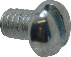 Value Collection - #5-40 UNC, 3/16" Length Under Head Slotted Drive Machine Screw - Round Head, Grade J82 Steel, Zinc-Plated Finish, Without Washer - USA Tool & Supply