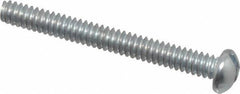 Value Collection - #4-40 UNC, 1" Length Under Head Slotted Drive Machine Screw - Round Head, Grade J82 Steel, Zinc-Plated Finish, Without Washer - USA Tool & Supply
