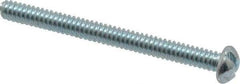 Value Collection - #4-40 UNC, 1-1/4" Length Under Head Slotted Drive Machine Screw - Round Head, Alloy Steel, Zinc-Plated Finish, Without Washer - USA Tool & Supply