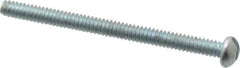 Value Collection - #4-40 UNC, 1-1/2" Length Under Head Slotted Drive Machine Screw - Round Head, Alloy Steel, Zinc-Plated Finish, Without Washer - USA Tool & Supply