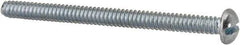 Value Collection - #6-32 UNC, 1-3/4" Length Under Head Slotted Drive Machine Screw - Round Head, Alloy Steel, Zinc-Plated Finish, Without Washer - USA Tool & Supply