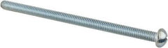 Value Collection - #8-32 UNC, 3" Length Under Head Slotted Drive Machine Screw - Round Head, Alloy Steel, Zinc-Plated Finish, Without Washer - USA Tool & Supply