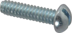 Value Collection - #10-24 UNC, 3/4" Length Under Head Slotted Drive Machine Screw - Round Head, Alloy Steel, Zinc-Plated Finish, Without Washer - USA Tool & Supply