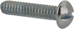 Value Collection - #10-24 UNC, 7/8" Length Under Head Slotted Drive Machine Screw - Round Head, Alloy Steel, Zinc-Plated Finish, Without Washer - USA Tool & Supply