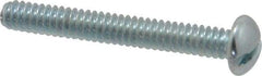 Value Collection - #10-24 UNC, 1-1/2" Length Under Head Slotted Drive Machine Screw - Round Head, Alloy Steel, Zinc-Plated Finish, Without Washer - USA Tool & Supply