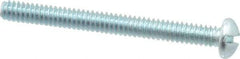 Value Collection - #10-24 UNC, 2" Length Under Head Slotted Drive Machine Screw - Round Head, Alloy Steel, Zinc-Plated Finish, Without Washer - USA Tool & Supply