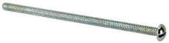 Value Collection - #10-24 UNC, 4" Length Under Head Slotted Drive Machine Screw - Round Head, Alloy Steel, Zinc-Plated Finish, Without Washer - USA Tool & Supply