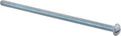 Value Collection - #10-24 UNC, 4-1/2" Length Under Head Slotted Drive Machine Screw - Round Head, Alloy Steel, Zinc-Plated Finish, Without Washer - USA Tool & Supply