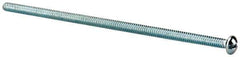 Value Collection - #10-24 UNC, 5" Length Under Head Slotted Drive Machine Screw - Round Head, Alloy Steel, Zinc-Plated Finish, Without Washer - USA Tool & Supply
