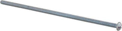 Value Collection - #10-24 UNC, 6" Length Under Head Slotted Drive Machine Screw - Round Head, Alloy Steel, Zinc-Plated Finish, Without Washer - USA Tool & Supply