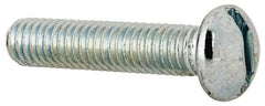 Value Collection - #10-32 UNF, 7/8" Length Under Head Slotted Drive Machine Screw - Round Head, Alloy Steel, Zinc-Plated Finish, Without Washer - USA Tool & Supply