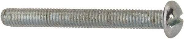 Value Collection - #10-32 UNF, 1-3/4" Length Under Head Slotted Drive Machine Screw - Round Head, Alloy Steel, Zinc-Plated Finish, Without Washer - USA Tool & Supply