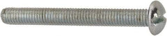 Value Collection - #10-32 UNF, 1-3/4" Length Under Head Slotted Drive Machine Screw - Round Head, Alloy Steel, Zinc-Plated Finish, Without Washer - USA Tool & Supply