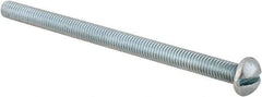 Value Collection - #10-32 UNF, 3" Length Under Head Slotted Drive Machine Screw - Round Head, Alloy Steel, Zinc-Plated Finish, Without Washer - USA Tool & Supply