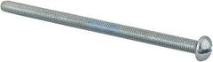Value Collection - #10-32 UNF, 3-1/2" Length Under Head Slotted Drive Machine Screw - Round Head, Alloy Steel, Zinc-Plated Finish, Without Washer - USA Tool & Supply