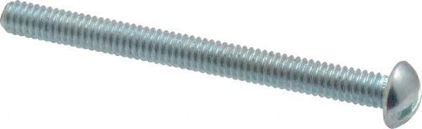 Value Collection - #12-24 UNC, 2-1/2" Length Under Head Slotted Drive Machine Screw - Round Head, Alloy Steel, Zinc-Plated Finish, Without Washer - USA Tool & Supply