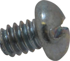 Value Collection - 1/4-20 UNC, 5/16" Length Under Head Slotted Drive Machine Screw - Round Head, Alloy Steel, Zinc-Plated Finish, Without Washer - USA Tool & Supply