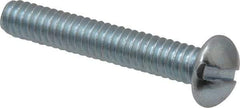 Value Collection - 1/4-20 UNC, 1-1/2" Length Under Head Slotted Drive Machine Screw - Round Head, Alloy Steel, Zinc-Plated Finish, Without Washer - USA Tool & Supply