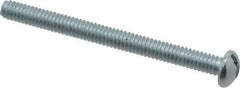 Value Collection - 1/4-20 UNC, 3" Length Under Head Slotted Drive Machine Screw - Round Head, Alloy Steel, Zinc-Plated Finish, Without Washer - USA Tool & Supply