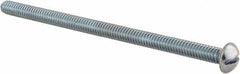 Value Collection - 1/4-20 UNC, 4-1/2" Length Under Head Slotted Drive Machine Screw - Round Head, Alloy Steel, Zinc-Plated Finish, Without Washer - USA Tool & Supply