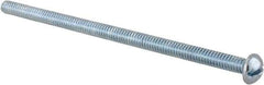 Value Collection - 1/4-20 UNC, 5" Length Under Head Slotted Drive Machine Screw - Round Head, Alloy Steel, Zinc-Plated Finish, Without Washer - USA Tool & Supply