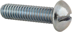 Value Collection - 5/16-18 UNC, 1-1/4" Length Under Head Slotted Drive Machine Screw - Round Head, Alloy Steel, Zinc-Plated Finish, Without Washer - USA Tool & Supply