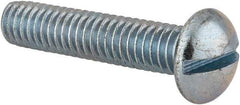 Value Collection - 5/16-18 UNC, 1-1/2" Length Under Head Slotted Drive Machine Screw - Round Head, Alloy Steel, Zinc-Plated Finish, Without Washer - USA Tool & Supply