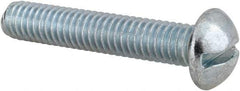 Value Collection - 5/16-18 UNC, 1-3/4" Length Under Head Slotted Drive Machine Screw - Round Head, Alloy Steel, Zinc-Plated Finish, Without Washer - USA Tool & Supply