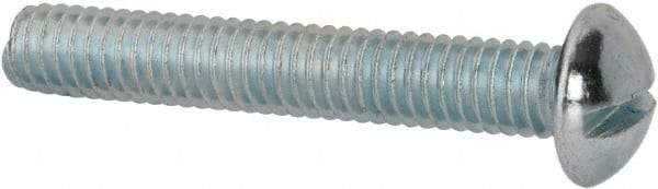 Value Collection - 5/16-18 UNC, 2" Length Under Head Slotted Drive Machine Screw - Round Head, Alloy Steel, Zinc-Plated Finish, Without Washer - USA Tool & Supply