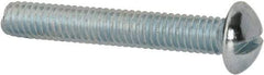Value Collection - 5/16-18 UNC, 2" Length Under Head Slotted Drive Machine Screw - Round Head, Alloy Steel, Zinc-Plated Finish, Without Washer - USA Tool & Supply